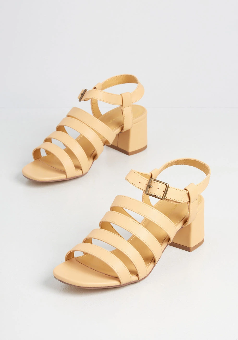Princess Highway Seaside Sunset Yellow Vegan Leather Strappy Block Heel Sandals 3 Princess Highway Seaside Sunset Yellow Vegan Leather Strappy Block Heel Sandals