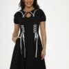 Black & White Trim Gothic Swing Dress 1 Black & White Trim Gothic Swing Dress -ModCloth 10481BlackWhiteTrimGothicDress 6
