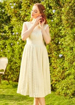 Always In My Dots Fit And Flare Dress 10 Always In My Dots Fit And Flare Dress -ModCloth 175546 WHT 6