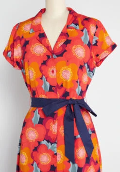 Fever London Incandescent Defense Orange Floral Maxi Shirt Dress with Pockets -ModCloth 1cb12a83660a939940a92c0470256ad6
