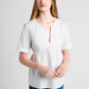 ModCloth Never Better Ivory Cotton Poplin Y-Neck Top – Retro 70s Boxy Short Sleeve Blouse 2 ModCloth Never Better Ivory Cotton Poplin Y-Neck Top – Retro 70s Boxy Short Sleeve Blouse -ModCloth 20005087 c00002 1