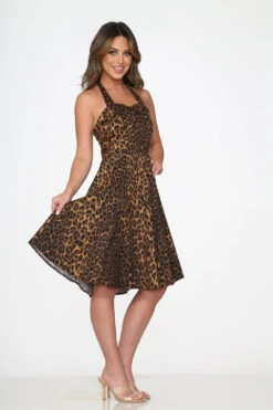 Leopard Halter Swing Dress 11 Leopard Halter Swing Dress -ModCloth 20140 Leopard Hatler Dress 10