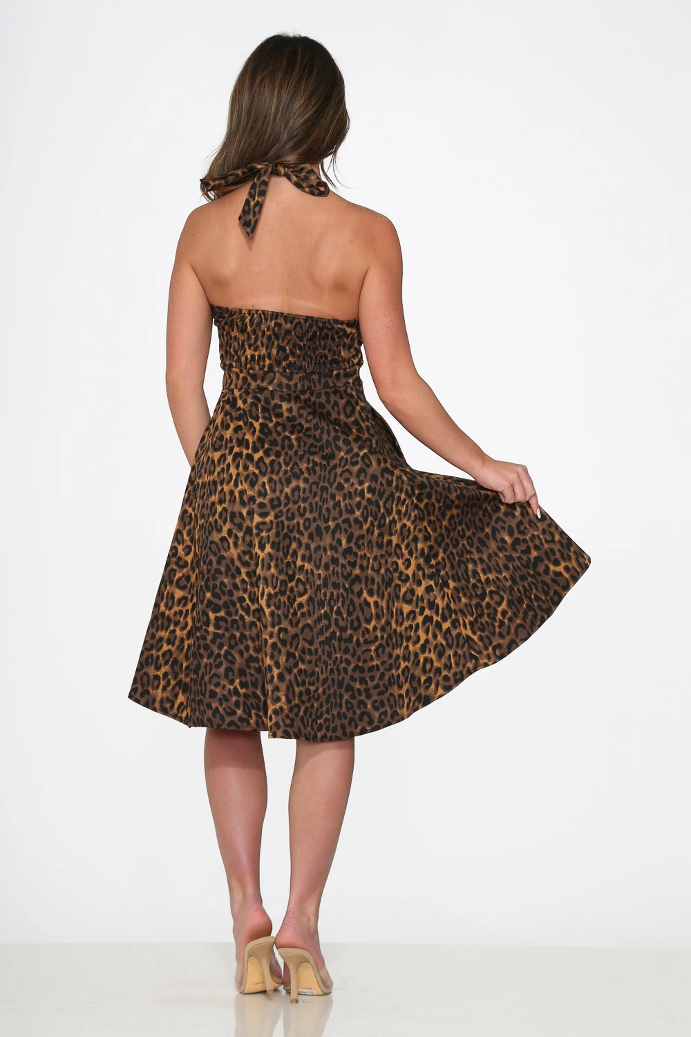 Leopard Halter Swing Dress 7 Leopard Halter Swing Dress - Image 5