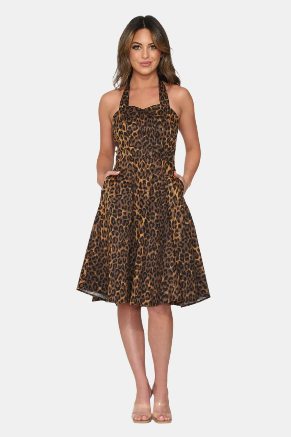 Leopard Halter Swing Dress 8 Leopard Halter Swing Dress - Image 6