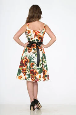 Prince Lily Floral Swing Dress 12 Prince Lily Floral Swing Dress -ModCloth 2017 Orange Floral Dress 15