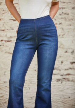 High Rise Pull On Bootcut Denim in Dark Indigo – Stretchy Comfort High-Waisted Flare 16 High Rise Pull On Bootcut Denim in Dark Indigo – Stretchy Comfort High-Waisted Flare -ModCloth 2024 03 12ModCloth15640