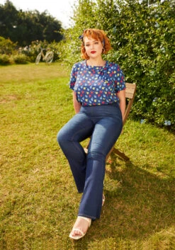 High Rise Pull On Bootcut Denim in Dark Indigo – Stretchy Comfort High-Waisted Flare 21 High Rise Pull On Bootcut Denim in Dark Indigo – Stretchy Comfort High-Waisted Flare -ModCloth 2024 03 12ModCloth16605