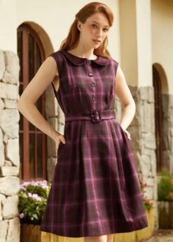 ModCloth Swirly Twirly Sugar Plum Plaid - Red and Burgundy Peter Pan Collar Fit and Flare Dress 13 ModCloth Swirly Twirly Sugar Plum Plaid - Red and Burgundy Peter Pan Collar Fit and Flare Dress -ModCloth 2024 08 26ModCloth5012