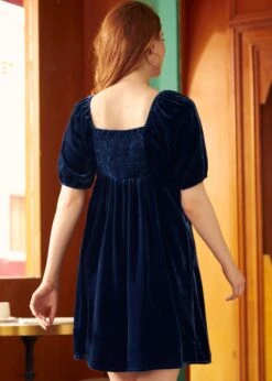 Navy Blue Velvet Babydoll Dress – Sweetheart Neck & Puff Sleeve Retro Mini 15 Navy Blue Velvet Babydoll Dress – Sweetheart Neck & Puff Sleeve Retro Mini -ModCloth 2024 08 30ModCloth2527
