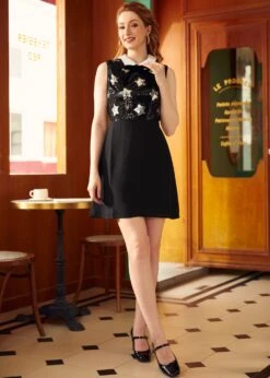ModCloth Reigning Starlet Black A-Line Mini Dress - Sequin Star Bodice & Peter Pan Collar -ModCloth 2024 08 30ModCloth2539