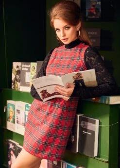 Checkered Charm Red and Green Plaid A-Line Shift Mini Dress 12 Checkered Charm Red and Green Plaid A-Line Shift Mini Dress -ModCloth 2024 09 11ModCloth1349