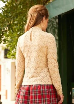 ModCloth Easy As Pie Beyond Beige Puff Shoulder Mock Neck Top -ModCloth 2024 09 11ModCloth1680