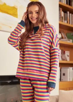 ModCloth Malt Shop Melody Color Splash Rainbow Hoodie – Whimsical Knit Sweatshirt -ModCloth 2024 09 25ModCloth11825
