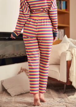 Vibrant Multi-Stripe Colorburst Straight-Leg Knit Pants – Cozy Drawstring Loungewear -ModCloth 2024 09 25ModCloth11937