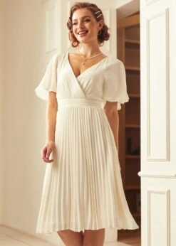 ModCloth White Pleated Elevated In Love – Flutter Sleeve A-Line Midi Dress 18 ModCloth White Pleated Elevated In Love – Flutter Sleeve A-Line Midi Dress -ModCloth 2024 09 25 ModCloth12596