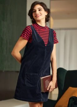 Retro Radiance V-Neck Corduroy Dress 9 Retro Radiance V-Neck Corduroy Dress -ModCloth 2024 10 15ModCloth5945