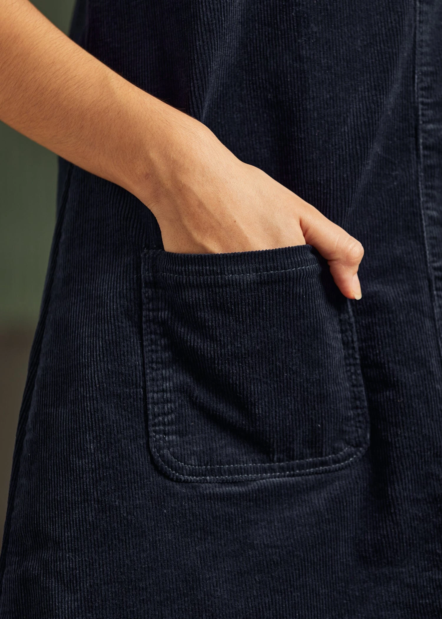 Retro Radiance V-Neck Corduroy Dress 7 Retro Radiance V-Neck Corduroy Dress - Image 5