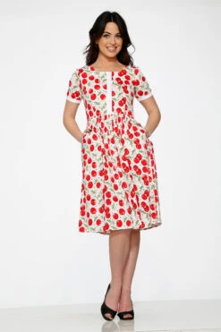 White & Red Cherry Dress -ModCloth 20251 White Cherry Dress 1