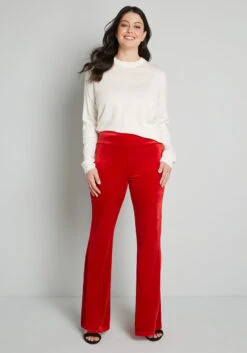 Loving The Luxe Life Wide-Leg Pants -ModCloth 202584 HOLLYBERRY 3