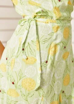 Let The Sun Shine Spring Green Dandelion & Ladybug Print - Retro Puff Sleeve Wrap Midi Dress 9 Let The Sun Shine Spring Green Dandelion & Ladybug Print - Retro Puff Sleeve Wrap Midi Dress -ModCloth 2025 01 16ModCloth10380