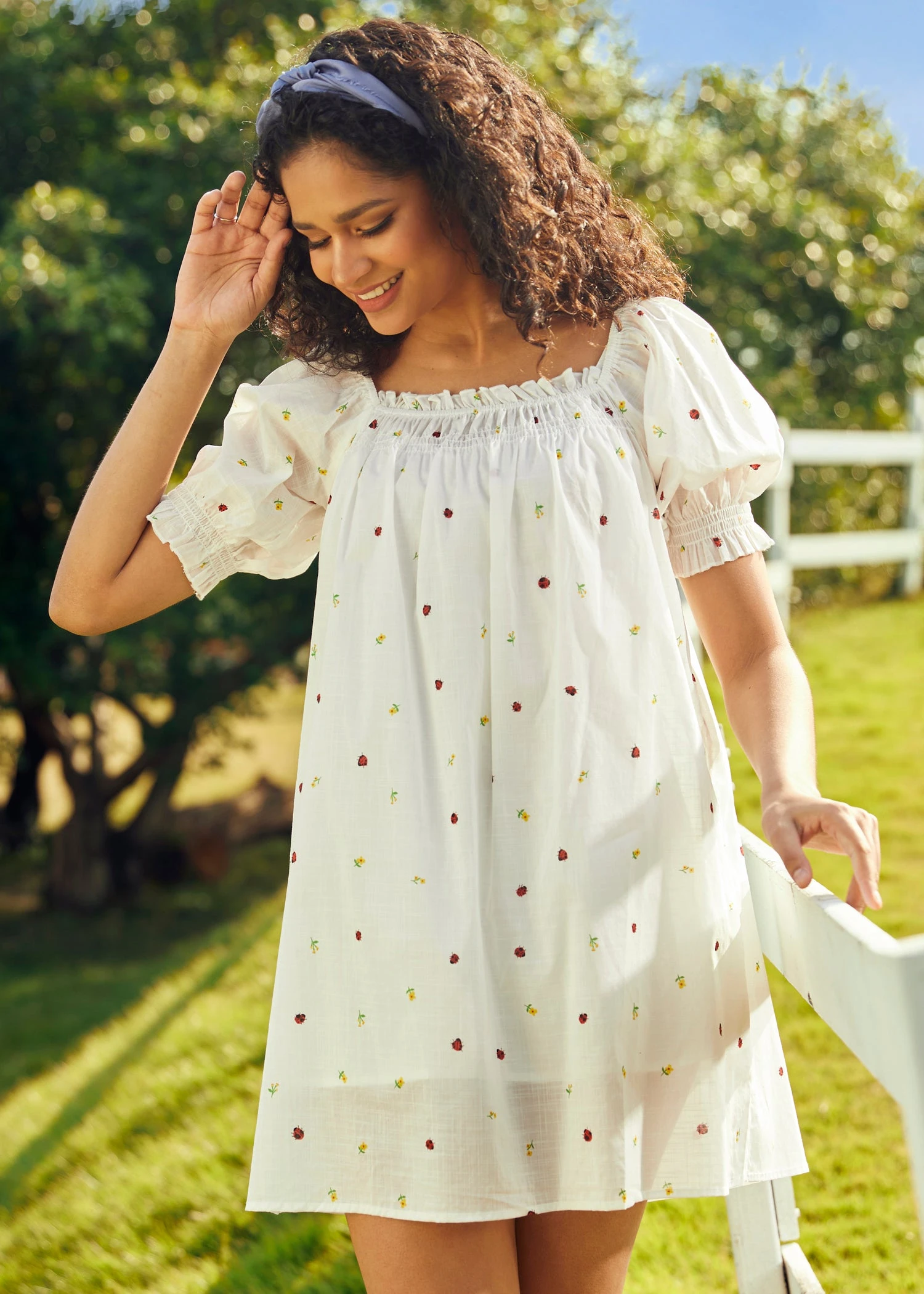 Summertime Garden Stories Smocked Mini Dress 4 Summertime Garden Stories Smocked Mini Dress - Image 2