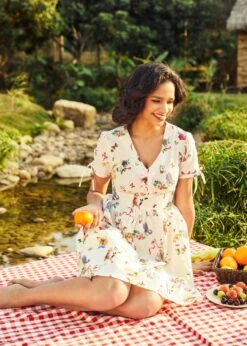 Kitsch Kitty Print Dress