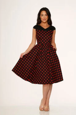 Black & Red Polka Dot Swing Dress 11 Black & Red Polka Dot Swing Dress -ModCloth 20432 Black Red Polka Dot Dress 3