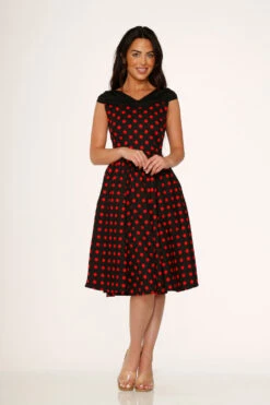 Black & Red Polka Dot Swing Dress 15 Black & Red Polka Dot Swing Dress -ModCloth 20432 Black Red Polka Dot Dress 4