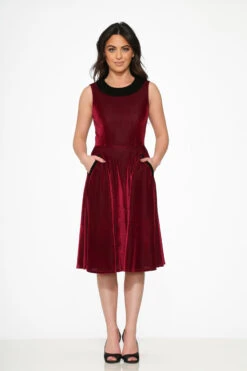 Orchid Bloom Purple Corduroy-Texture Swing Dress with Black Contrast Collar – Retro Midi Swing Dress 9 Orchid Bloom Purple Corduroy-Texture Swing Dress with Black Contrast Collar – Retro Midi Swing Dress -ModCloth 20502PurpleKurtroyDress 2