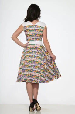 Purple Floral Swing Dress -ModCloth 20520 Purple Floral Dress 19