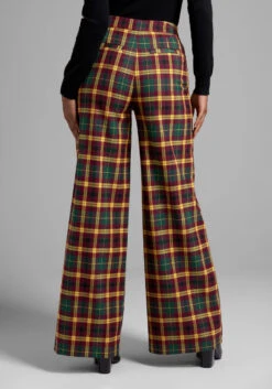 ModCloth My Seventies Moment Plaid Flare Pants – Mustard and Green High-Rise Retro Trousers -ModCloth 205218 a0034 2