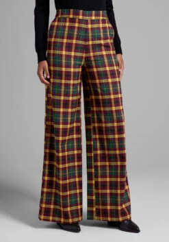 ModCloth My Seventies Moment Plaid Flare Pants – Mustard and Green High-Rise Retro Trousers -ModCloth 205218 a0034 3