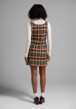 ModCloth She's So Retro Plaid Shift Dress - Mustard and Hunter Green Button-Up Mini Dress -ModCloth 205219 a0034 2
