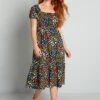 No Brand Sweetness In The Air Midi Dress -ModCloth 206134 BLK 1