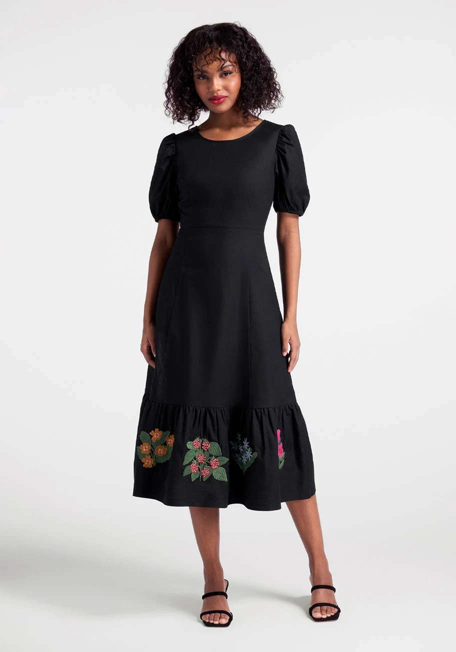 Bloom With A View Embroidered Midi Dress 3 Bloom With A View Embroidered Midi Dress