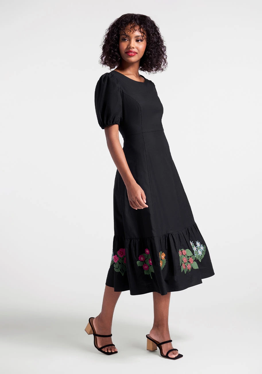 Bloom With A View Embroidered Midi Dress 5 Bloom With A View Embroidered Midi Dress - Image 3