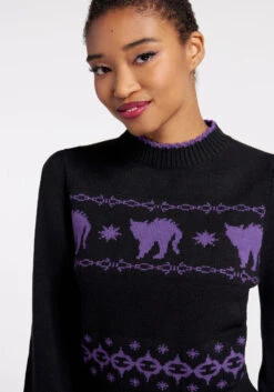 Dangerfield Don't Make Me Mad Black & Purple Cat Graphic Mock Neck Cropped Sweater 9 Dangerfield Don't Make Me Mad Black & Purple Cat Graphic Mock Neck Cropped Sweater -ModCloth 206270 blk 4 4e55905b 333c 4d0b 85d0 0d3ba50638d6