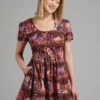 Shadows And Bookshelves Skater Dress -ModCloth 206280 multi 1