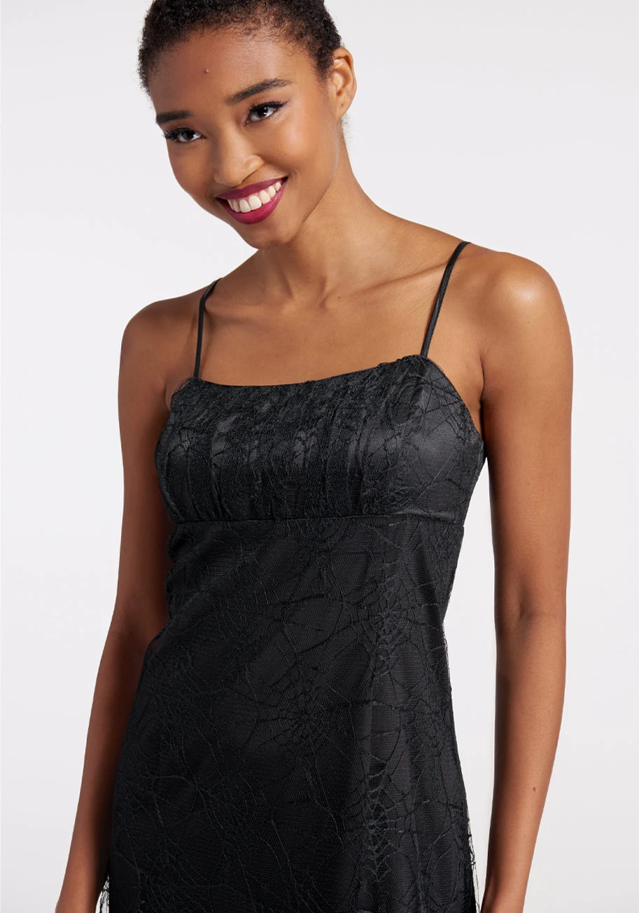 Black Friday Dying To Meet You Black Spidery Mesh Midi Dress – Gothic A-Line Sleeveless Dress 5 Black Friday Dying To Meet You Black Spidery Mesh Midi Dress – Gothic A-Line Sleeveless Dress - Image 3