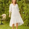 No Brand Taking The Day Hi Lo Midi Dress -ModCloth 206359 WHI HP 4