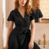 Sojourn Savvy Wrap Dress -ModCloth 206627 BLK 6