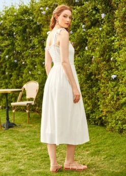 Cloud Drifting Midi Dress 8 Cloud Drifting Midi Dress -ModCloth 206701 WHI 3