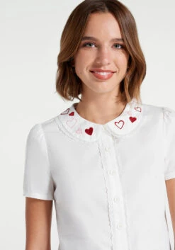 ModCloth Love That Lingers White Heart Embroidered Peter Pan Collar Blouse 10 ModCloth Love That Lingers White Heart Embroidered Peter Pan Collar Blouse -ModCloth 206775 c00011 4