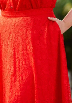 All Around Me Circle Skirt 19 All Around Me Circle Skirt -ModCloth 206777 fiery red heart lace 9