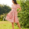 What's The Scoop? A-Line Dress 2 What's The Scoop? A-Line Dress -ModCloth 206838 strawberry dream 1