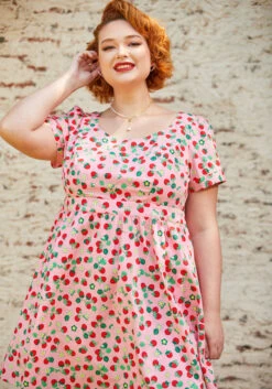 What's The Scoop? A-Line Dress -ModCloth 206838 strawberry dream 10