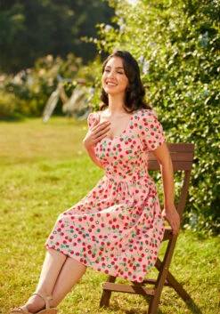 What's The Scoop? A-Line Dress -ModCloth 206838 strawberry dream 4