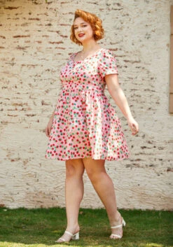 What's The Scoop? A-Line Dress -ModCloth 206838 strawberry dream 8
