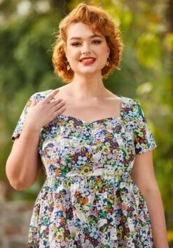 Magical Meadows Floral Fit and Flare Shirt Dress - Short Sleeve Sweetheart Neck with Pockets 25 Magical Meadows Floral Fit and Flare Shirt Dress - Short Sleeve Sweetheart Neck with Pockets -ModCloth 206847 magic medow 12