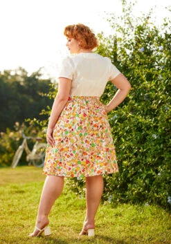 More Than Charming Psychedelic Mushroom & Frog Print A-Line Skirt with Pockets 14 More Than Charming Psychedelic Mushroom & Frog Print A-Line Skirt with Pockets -ModCloth 206848 trip hop 5